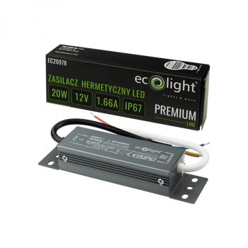 LED-Netzteil IP67 20W 12V Premium Ecolight