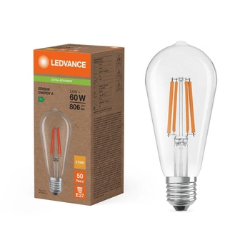 LED Edison E27 ST64 3.8W = 60W 806lm 2700K Warm 300° Ledvance Glühbirne