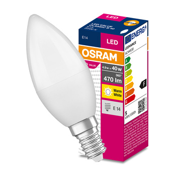 LED E14 Glühbirne 4.9W 470lm 3000K VALUE OSRAM