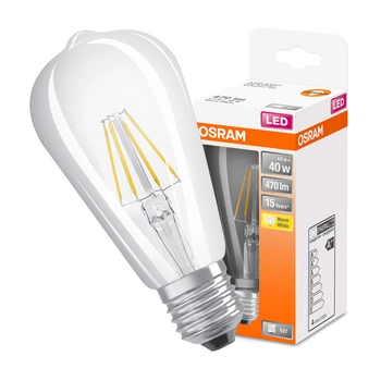 LED Lampen E27 ST64 4W = 40W 470lm 2700K Warm 300° Glühfaden OSRAM 