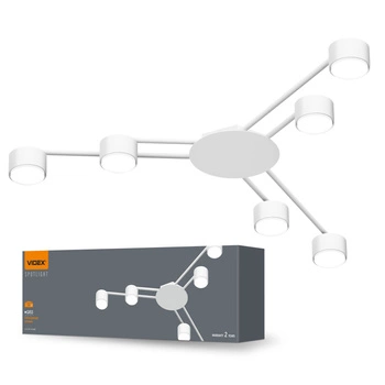 Kronleuchter Deckenleuchte 6x GX53 LED Weiß Modern Videx