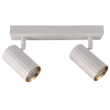 Wand- und Deckenstrahler 2x GU10 Weißgold NICEA Sanico Goldlux