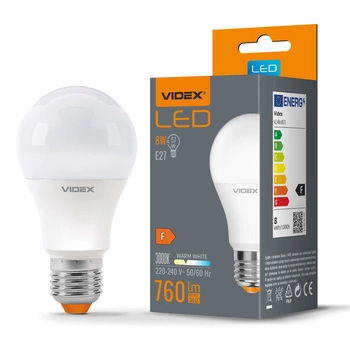 LED-Lampe E27 A60 8W 760lm 3000k Warm VIDEX