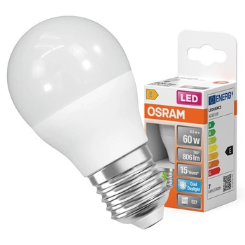 LED-Lampe P45 Ball E27 6.5W = 60W 806lm 6500K Cold 150° STAR CLASSIC Osram