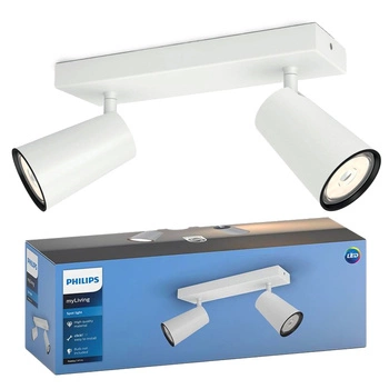 LED PAISLEY Deckenleuchte 2x GU10 Reflektor Leuchte Beweglich Weiß PHILIPS