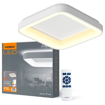 Plafond LED-Deckenleuchte Aufbauleuchte 72W 7500lm 2700-6000K CCT Weiß Dimmbar + EDGE Fernbedienung Videx