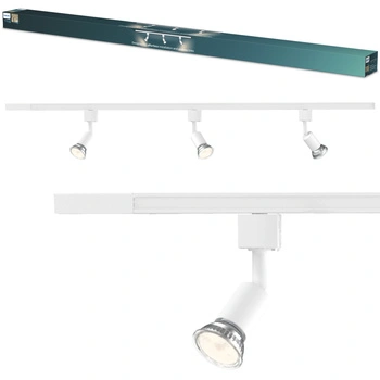 Bus-Hängelampen-Kit 1m + 3x LED GU10 Einphasig Weiß EasyLink Tobia Philips