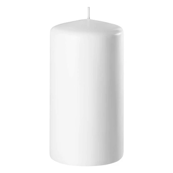 Traditionelle Zylinderkerze 14cm Weiß