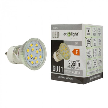 LED Reflektor GU11 GU10 3W 270lm 4000K Neutral Ecolight Glühbirne