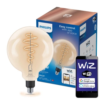 LED-Lampe E27 G200 6.7W = 40W 2700-6500K FILAMENT SMART WiFi Philips WiZ