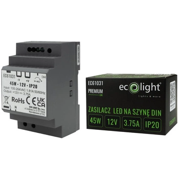 DIN-Schiene Led Premium Line 12V 45W Ecolight-Stromversorgung