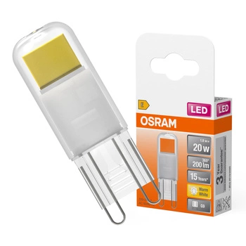 LED-Kapsel-Glühbirne G9 1,8W = 20W 200lm 2700K Warm 320° LED PIN Osram