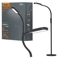 Schreibtischlampe 2in1 LED 12W 3000K-5500K CCT Dimmbar Touch Schwarz