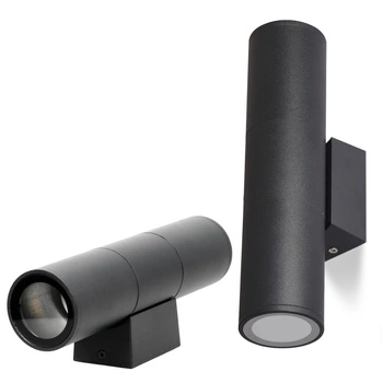 Garten Außenwandleuchte 2x GU10 IP54 Schwarz Querk Kobi