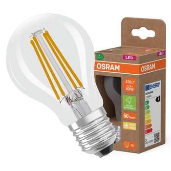 LED-Lampe A60 E27 2.2W = 40W 470lm 2700K Warm 300° Glühfaden CLASSIC ENERGY EFFICIENCY Osram
