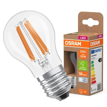 LED-Lampe P45 Ball E27 1.2W = 25W 255lm 4000K Neutral 330° 213lm/W CLASSIC ENERGY EFFICIENCY Osram