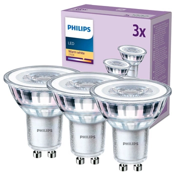 Set mit 3x LED-Halogenlampen GU10 PAR16 3,5W = 35W 255lm 2700K Warm 36° PHILIPS