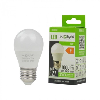 LED-Glühbirne P45 E27 10W 900lm 3000K Warm Ecolight