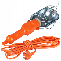 Werkstatt-LED-Taschenlampe E27 230V auf 5m Kabel