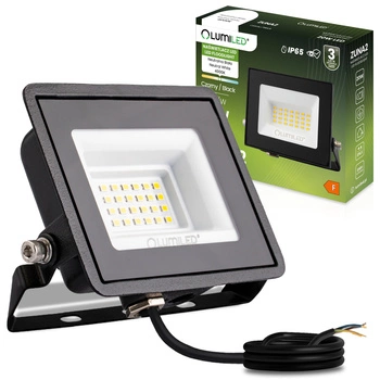 LED-Flutlicht ZUNA2 20W 1800lm 4000K IP65 Schwarz LUMILED