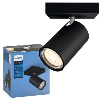 KOSIPO Deckenleuchte Reflektor GU10 Leuchte Schwarz beweglich PHILIPS