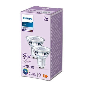 LED Lampen Set 2x GU10 Reflektor 3.5W = 35W 255lm 4000K Neutral PHILIPS