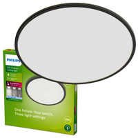 Garten LED Deckenleuchten für den Außenbereich SUPERSLIM CL550 15W 4000K IP44 Runde Deckenleuchte Schwarz und Weiß PHILIPS