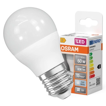 LED-Lampe P45 Ball E27 6.5W = 60W 806lm 4000K Neutral 150° STAR CLASSIC Osram