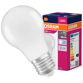 LED-Glühbirne A60 E27 4.9W = 40W 470lm 6500K Cold 150° VALUE CLASSIC Osram