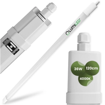 Wasserdichte LED Werkstattleuchte 120cm Garagenleuchte 36W 4000K Wasserdicht RAY LUMILED