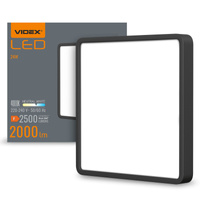 Plafond LED-Deckenleuchte Aufbauleuchte 20W 2500lm 4000K Neutral Schwarz Videx