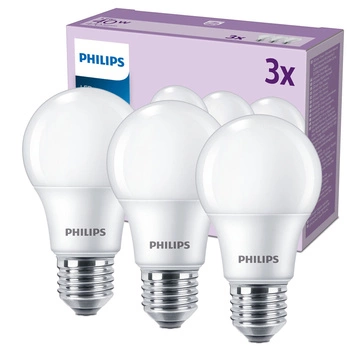 Set mit 3x E27 A60 LED-Glühbirne 4,9W = 40W 470lm 2700K Warm 180° PHILIPS