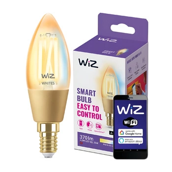 LED-Glühbirne E14 C35 4.9W = 25W Glühfaden Amber SMART WiFi WiZ