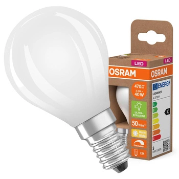 LED-Lampe P45 Ball E14 2.9W = 40W 470lm 2700K Warm 300° Dimmbar CLASSIC ENERGY EFFICIENCY Osram