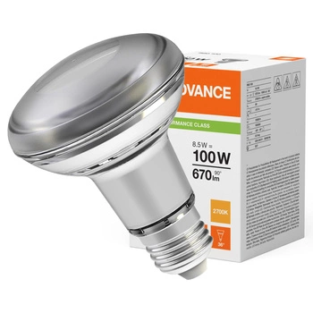 LED Lampen R80 E27 8.5W = 100W 670lm 2700K Warmweiß FILAMENT LEDVANCE