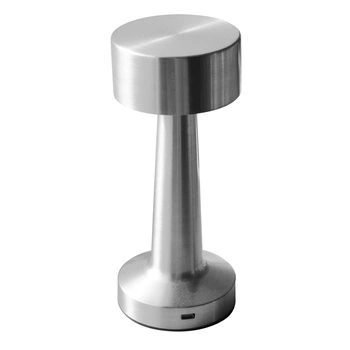 Simply Sanico Goldlux Dekorative LED Tisch Silber Dimmbare Schreibtischlampe