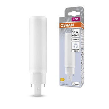 LED-Leuchtstoffröhre G24q-1 6W = 13W 660lm 4000K Neutral 120° DULUX LED D/E HF &amp; AC Osram