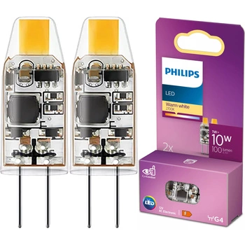 2x LED-Glühbirne G4 Capsule 1W = 10W 100lm 2700K Warm 12V Philips