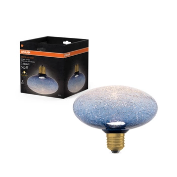 LED-Lampe E27 Frost 3.5W 300lm 2700K Warm Dekorativ Flach Blau Osram