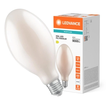 LED Lampen HQL E40 60W = 250W 9000lm 4000K Neutralweiß FILAMENT LEDVANCE