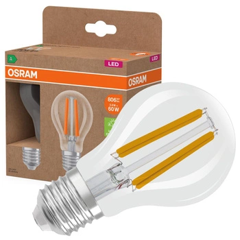 2x LED-Glühbirne A60 E27 3.8W = 60W 806lm 4000K Neutral 320° Filament CLASSIC ENERGY EFFICIENCY Osram