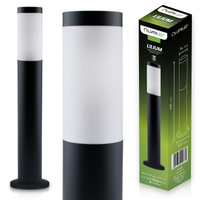 Gartenleuchte E27, Außenstehleuchte Pollerleuchte 65cm Schwarz LILIUM LUMILED