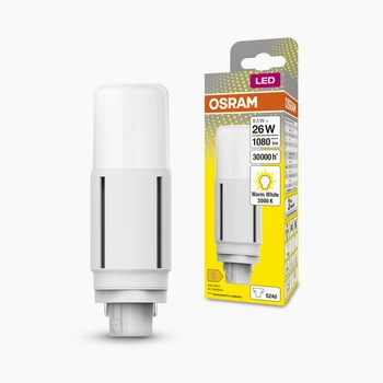 Einseitige LED-Leuchtstofflampe G24d 9,5W = 26W 1080lm 3000K Warm 300° DULUX LED D VT EM &amp; AC Osram