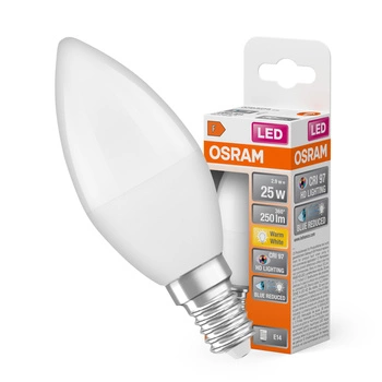 LED-Lampe B37 Kerze E14 2.9W = 25W 250lm 2700K Warm CRI>97 200° CLASSIC Osram