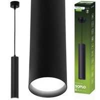 Hängelampe 29cm Reflektor GU10 LED SOPLO Schwarz LUMILED