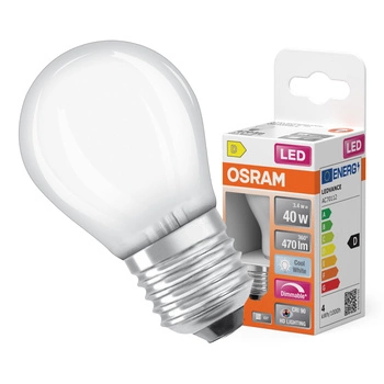 LED-Lampe P45 Ball E27 3.4W = 40W 470lm 4000K Neutral CRI90 300° Filament Dimmbar SUPERSTAR PLUS CLASSIC Osram