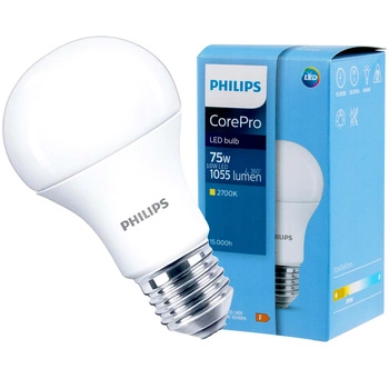 LED-Lampe E27 A60 10W = 75W 1055lm 2700K Warm PHILIPS