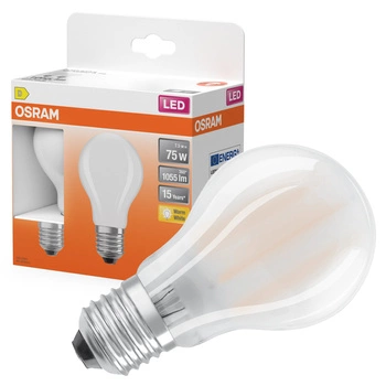 2x LED Glühbirne A60 E27 7.5W = 75W 1055lm 2700K Warm 300° Retrofit Glühfaden CLASSIC Osram