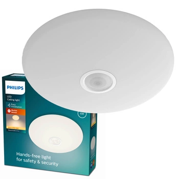 Plafond LED Aufbaumontage MAUVE 6W 2700K 25cm Rund mit Bewegungssensor PHILIPS