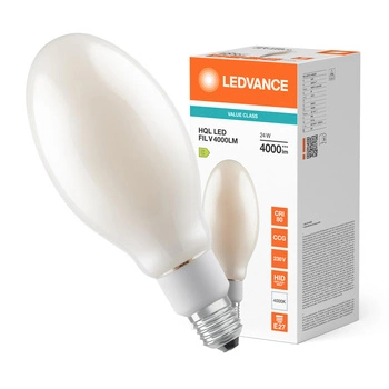LED Lampen HQL E27 24W = 80W 4000lm 4000K Neutralweiß FILAMENT LEDVANCE